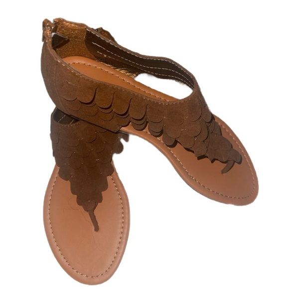 ROUGE HELIUM SCALLOPED GLADIATOR SANDAL - CHESTNUT SIZE 10 (NEW WITH TAGS) - Picture 2 of 3